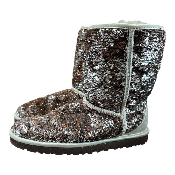 UGG Women's Classic Short Sequin Boots - Picture 2 of 7